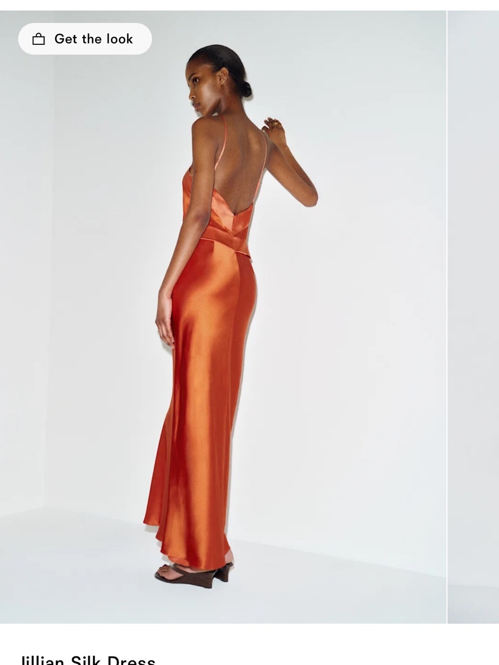 Reformation Lillian Silk Halter Maxi Dress in Rust Orange - Picture 2 of 4